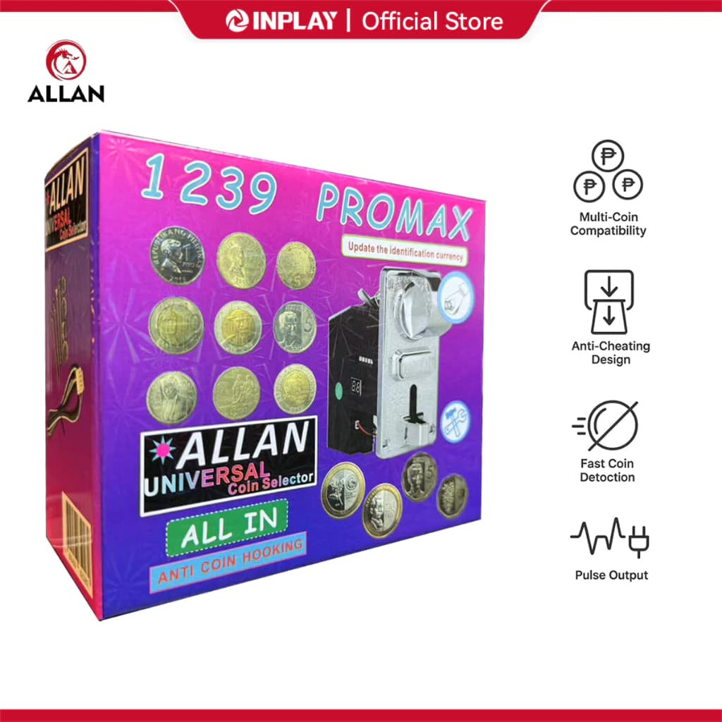 ALLAN 1239A Coinslot Multi Coin Selector accepts Old and New Coins For Piso Wifi