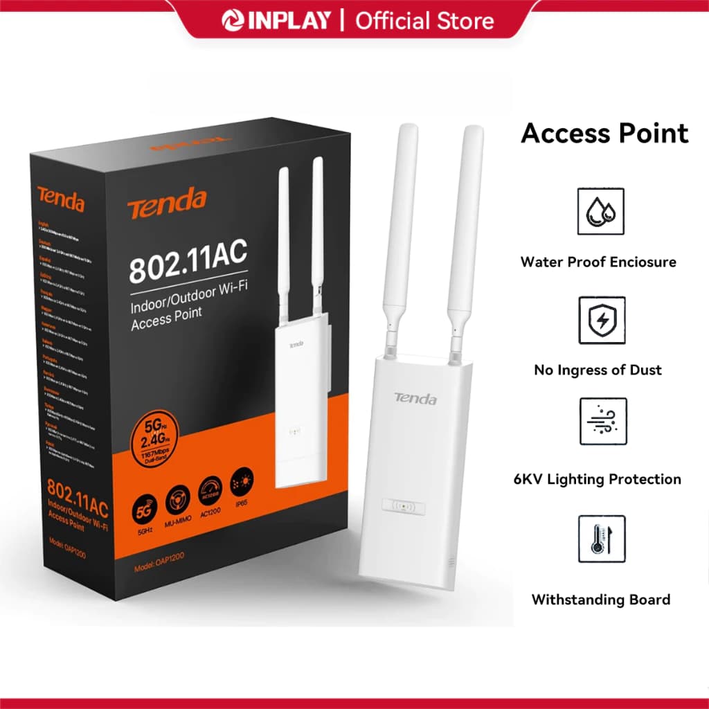 CTenda OAP1200 AC1200 Outdoor Gigabit Wireless Access Point Dual Band IP65 Waterproof AP Repeater